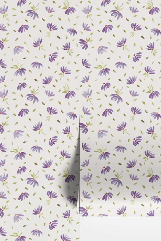 Emma Wallpaper in Purple X Quirky Paisley Designs