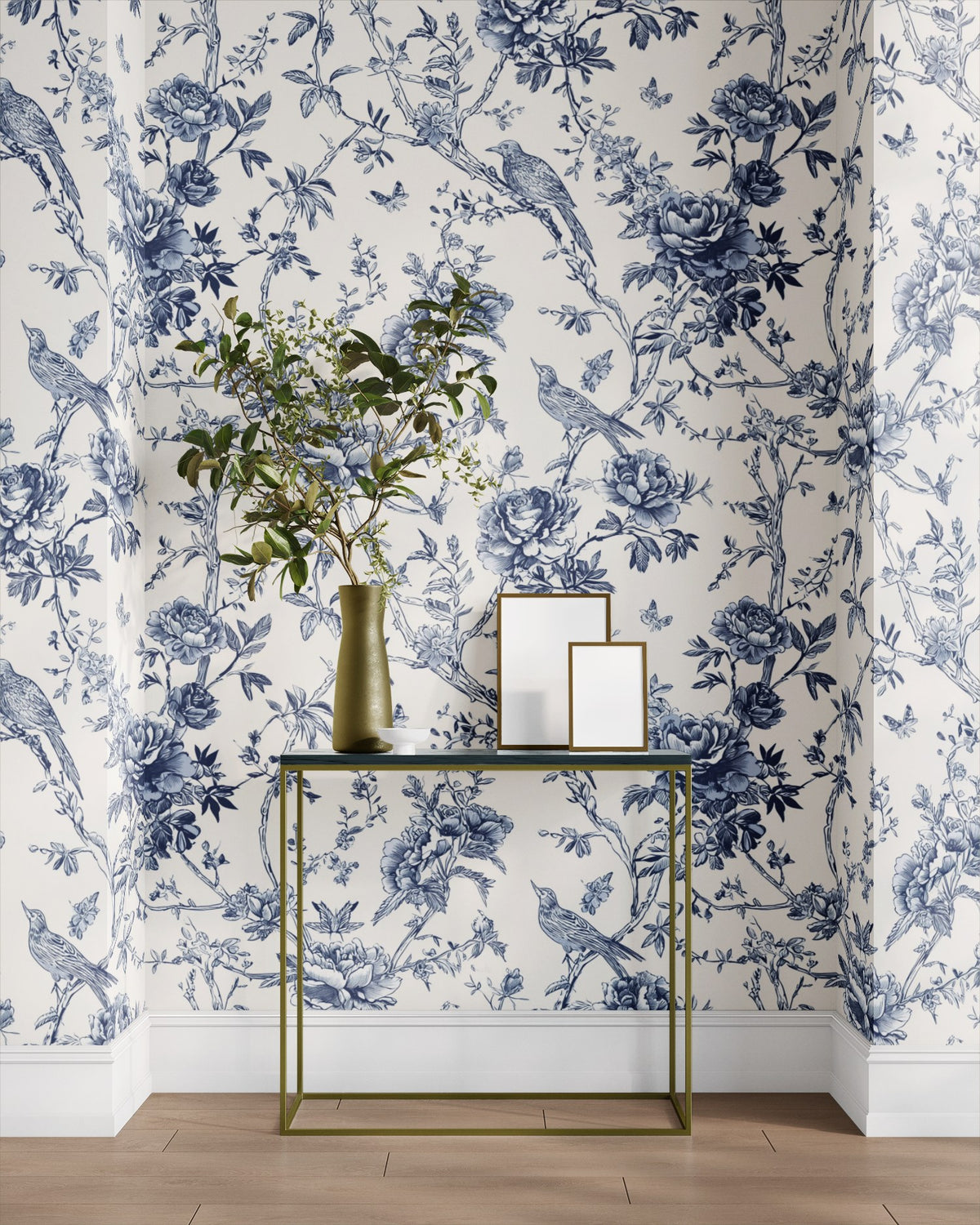 Chinoiserie Garden Birds - Blue