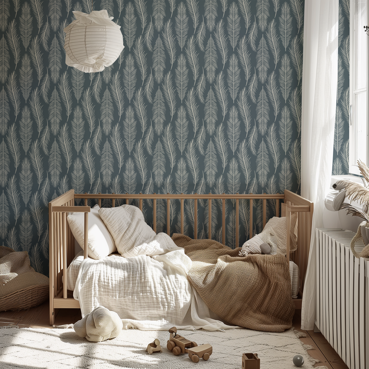 Feather Wisps - Slate Blue