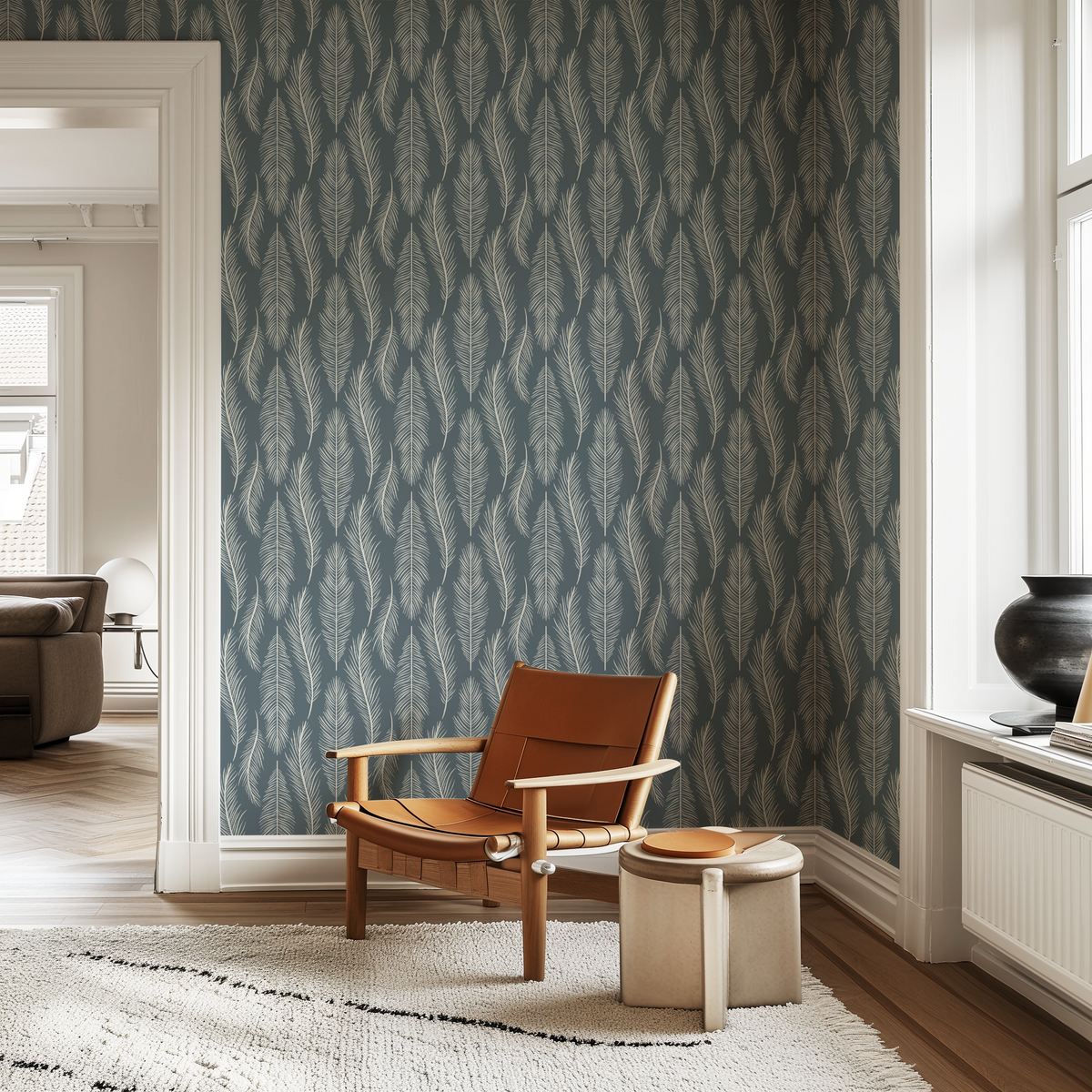 Feather Wisps - Slate Blue