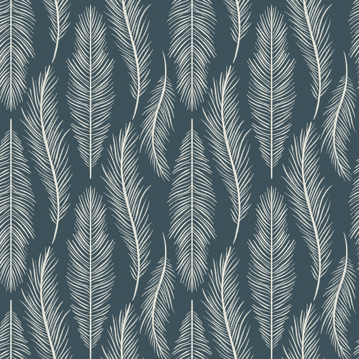 Feather Wisps - Slate Blue