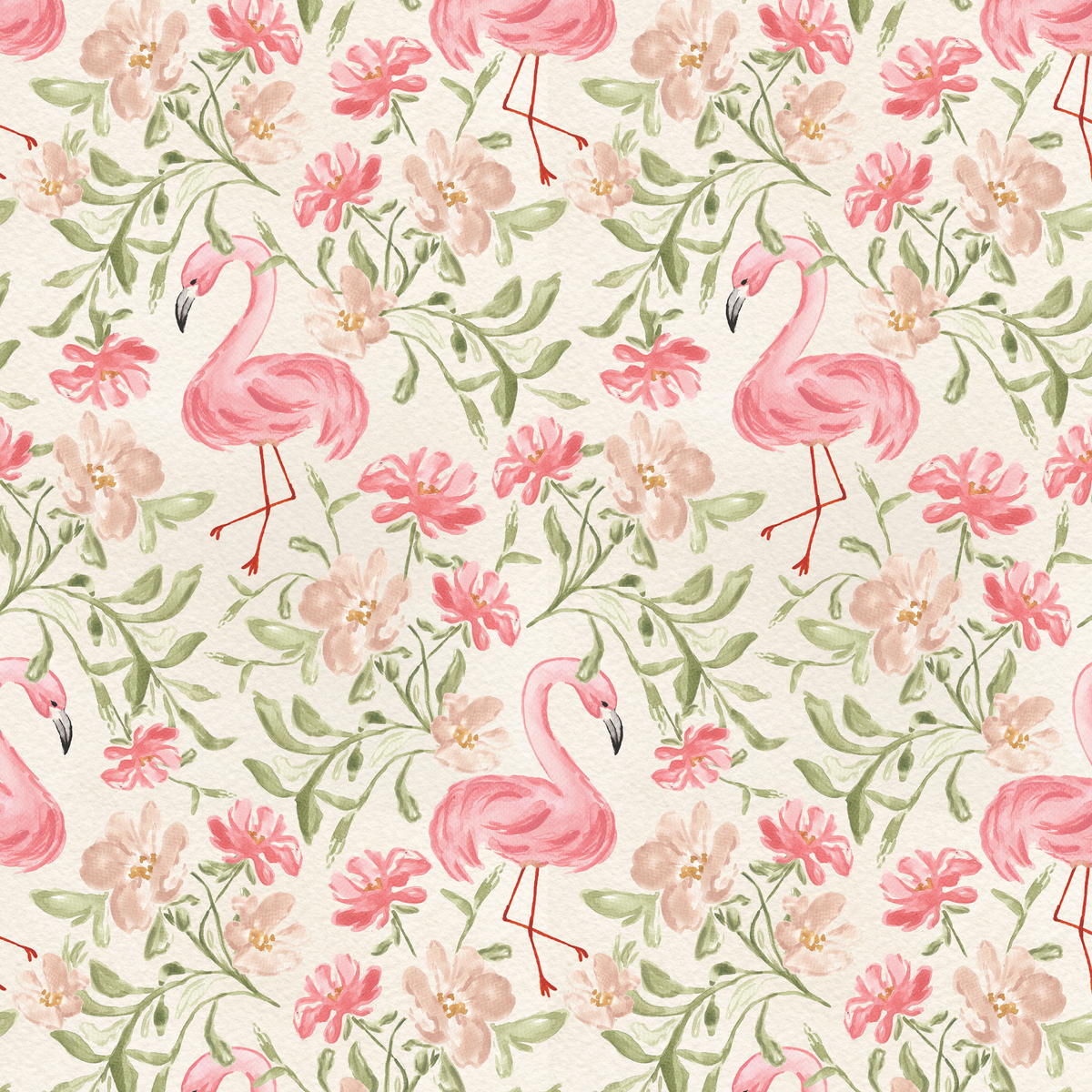 Flamingo Jungle - Beige
