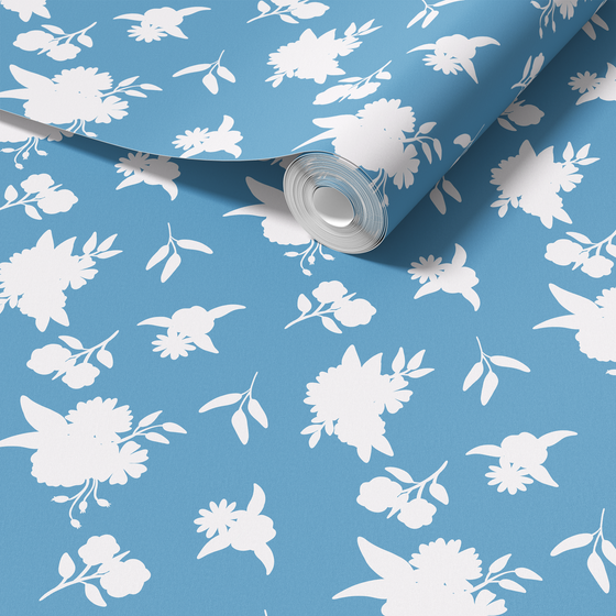 Grace Wallpaper in Blue