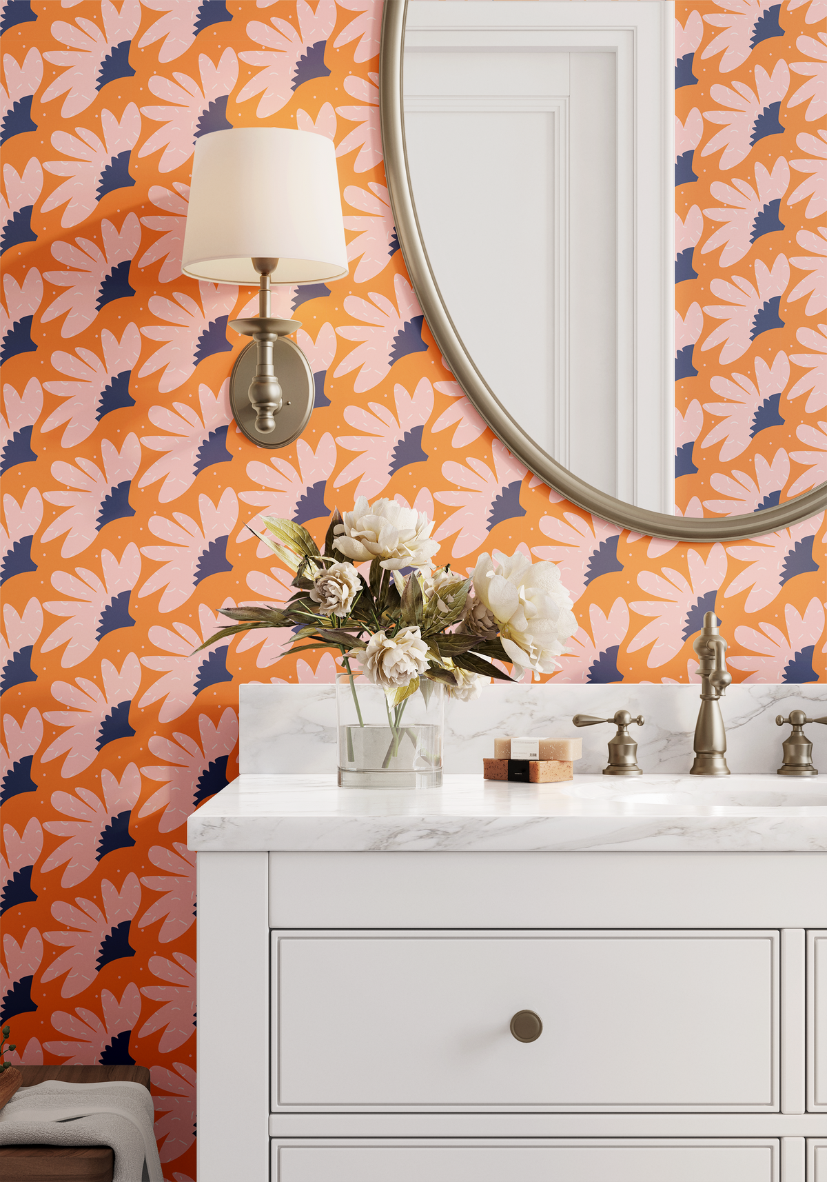 Floral Burst - Orange