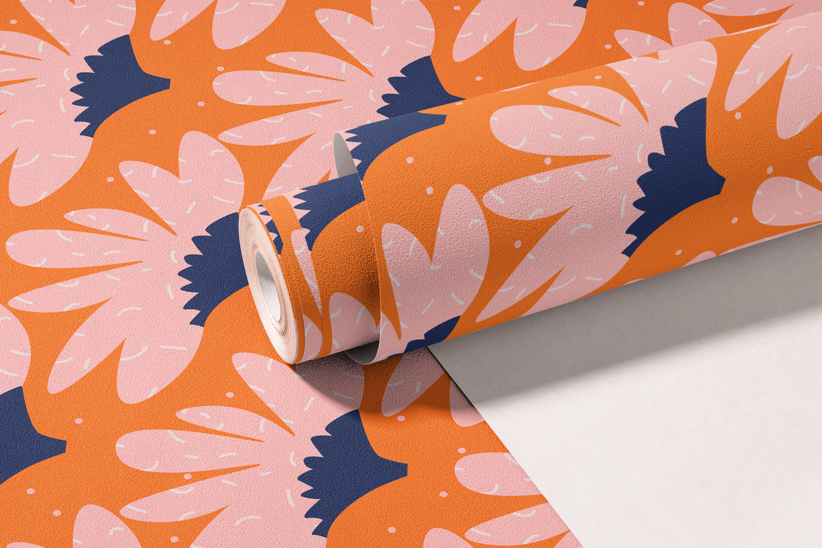 Floral Burst - Orange