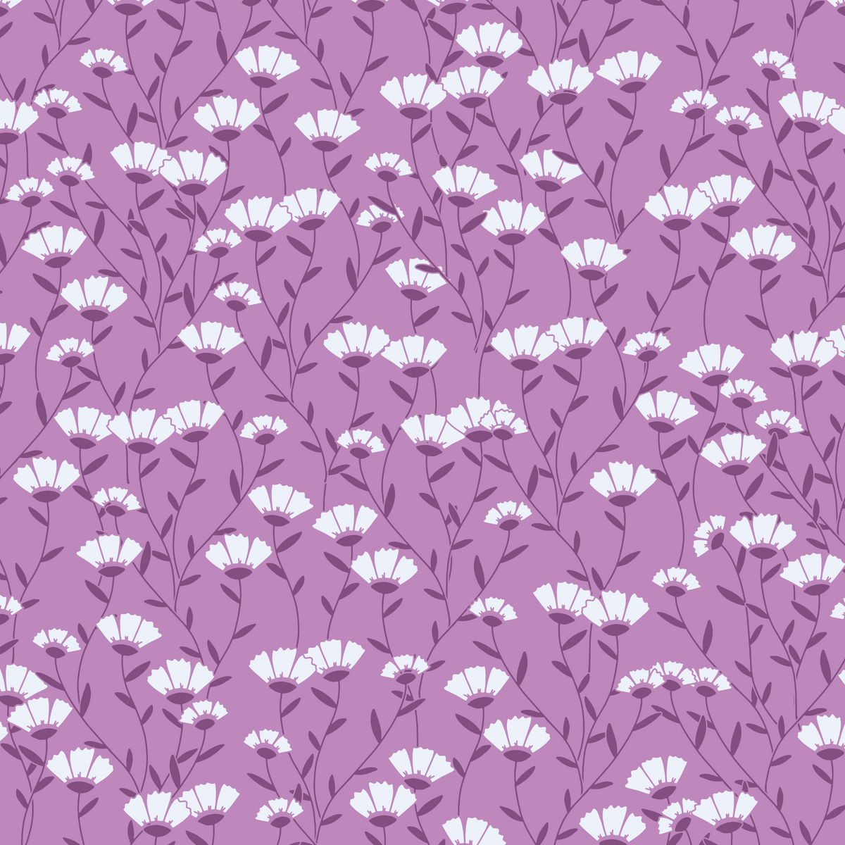 Floral Fan - Purple