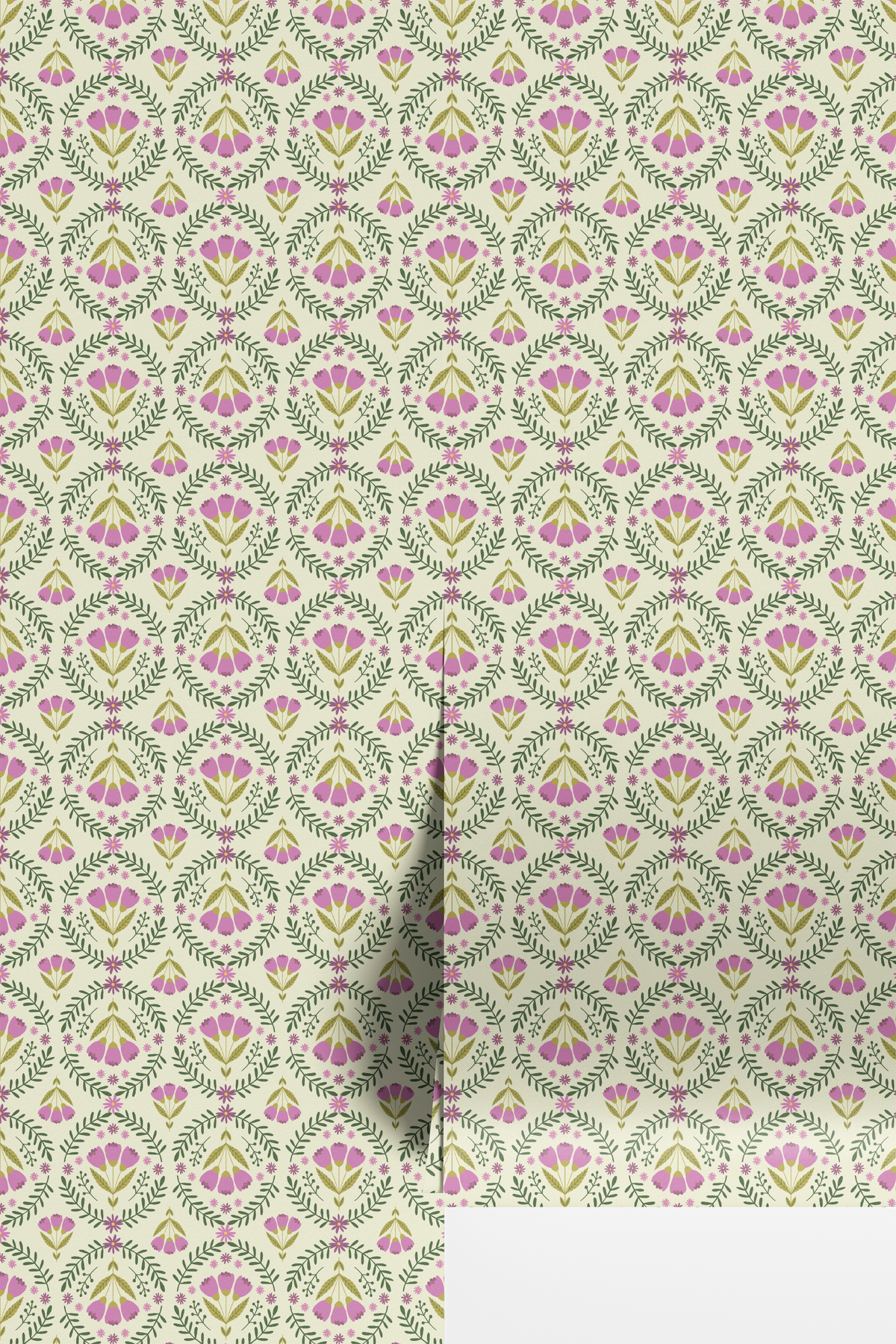 Floral Medallions - Purple and Green