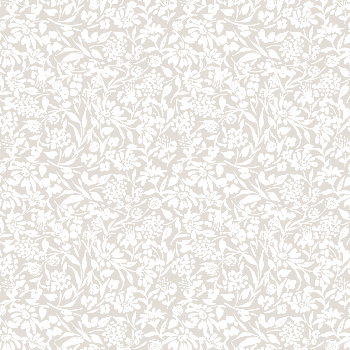 Floral Silhouette - Taupe