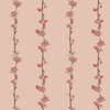 Floral Stripe Wallpaper in Pink X Inés Sterlicchio