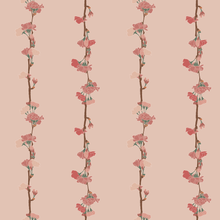  Floral Stripe Wallpaper in Pink X Inés Sterlicchio