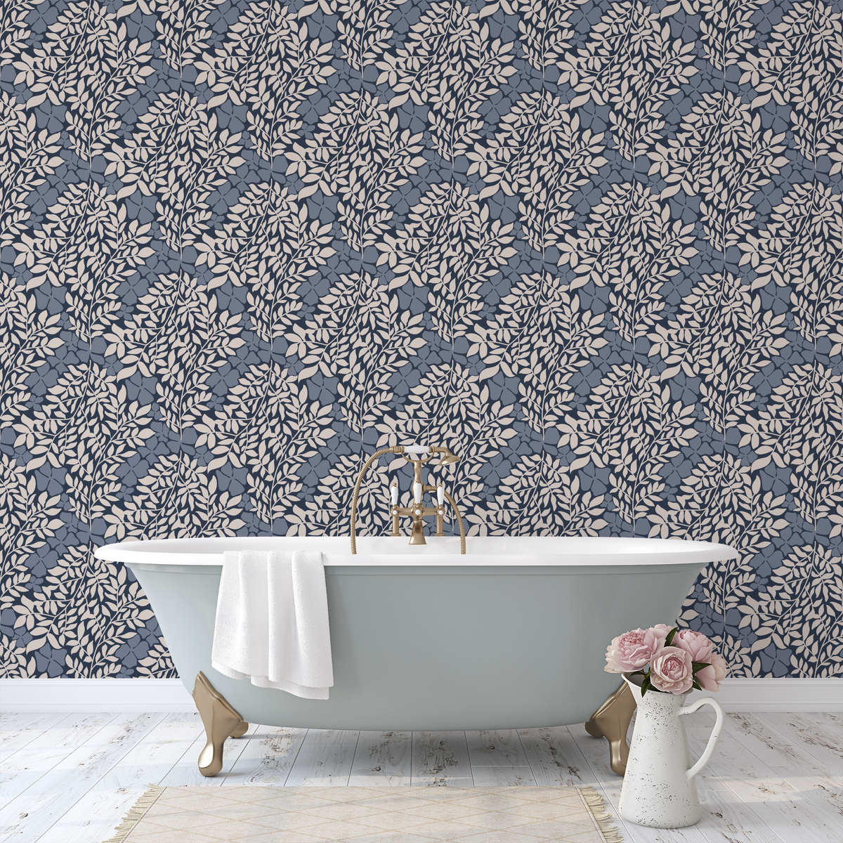 Modern Flourish - Blue