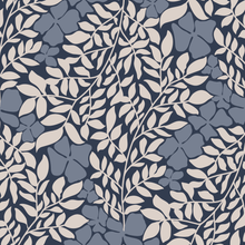  Modern Flourish Wallpaper In Blue X Inés Sterlicchio