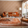 Modern Flourish Wallpaper In Orange X Inés Sterlicchio