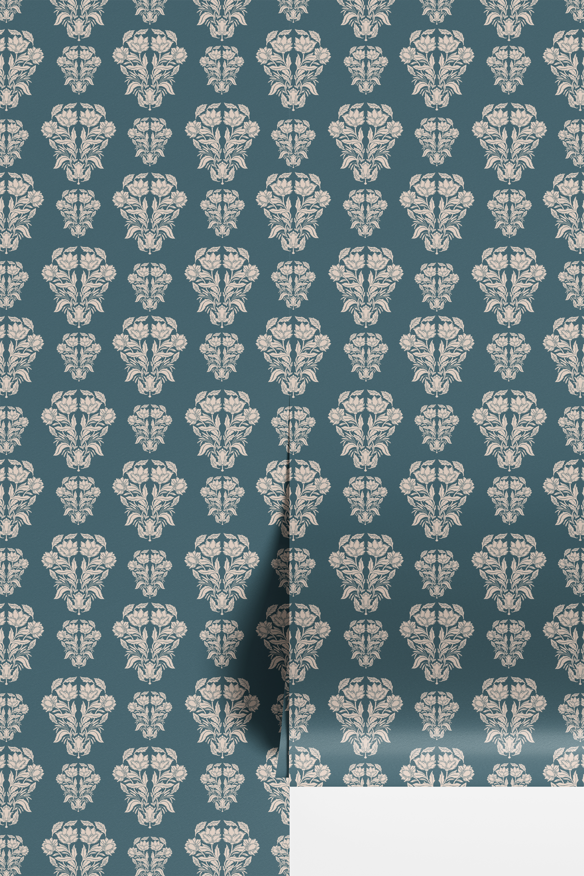 Vintage Bloom Bouquet - Deep Teal