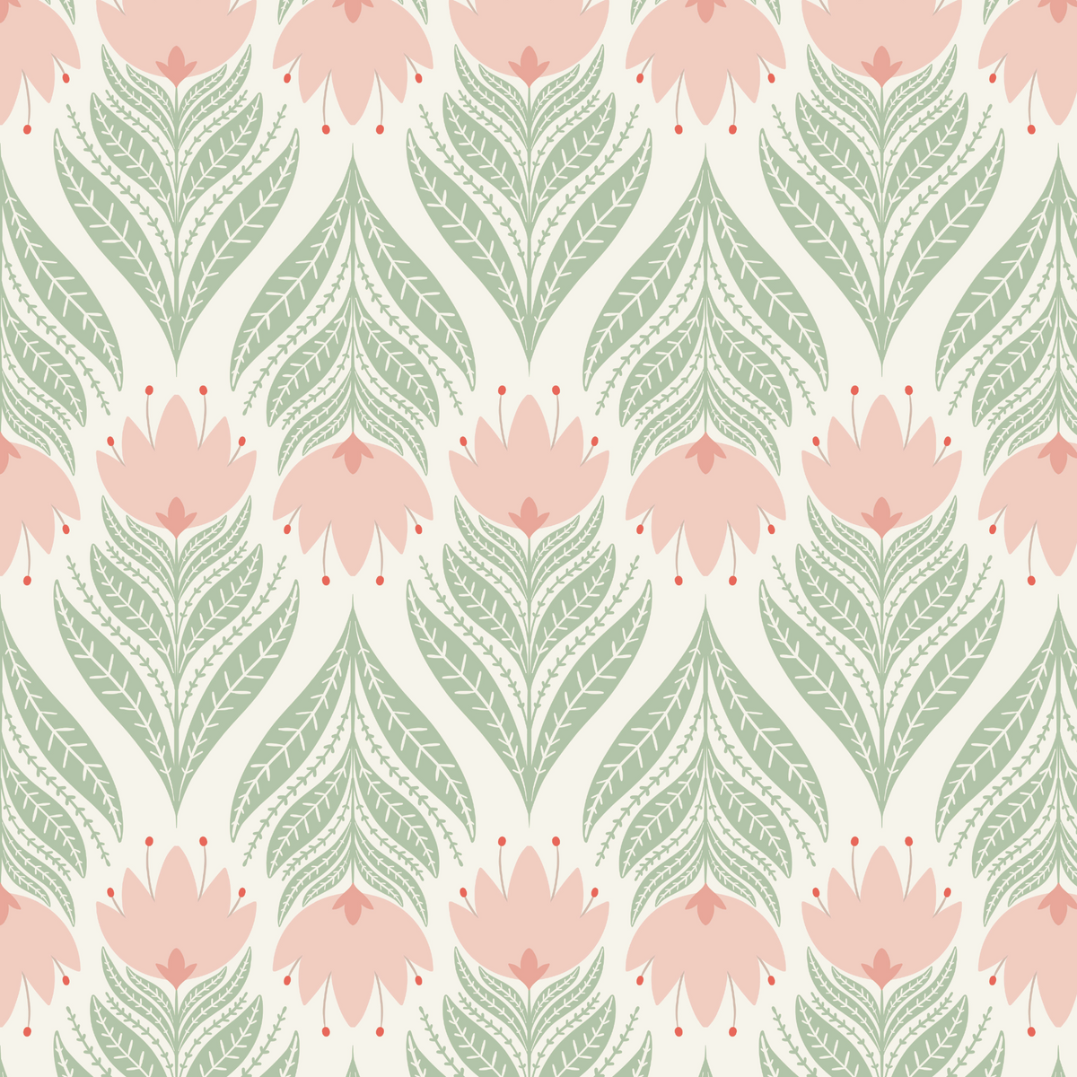 Folky Florals - Cream