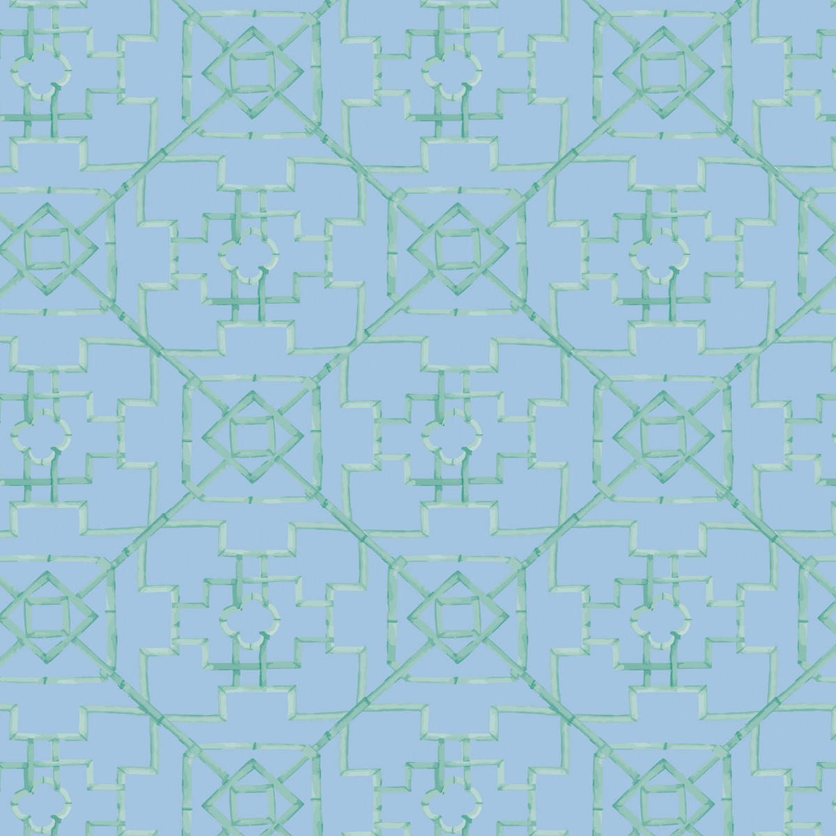 Chippendale Chic - Blue and Green