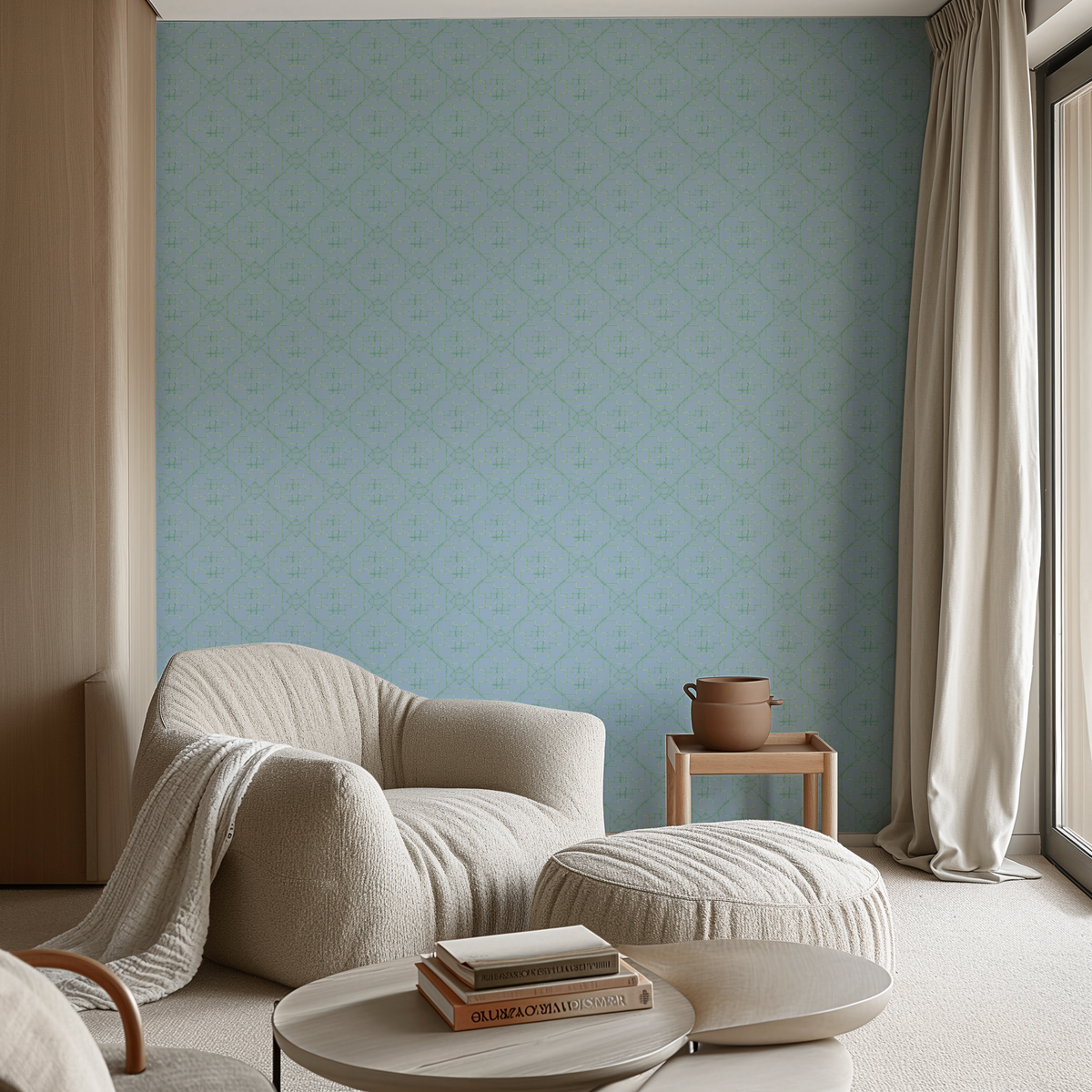 Chippendale Chic - Blue and Green