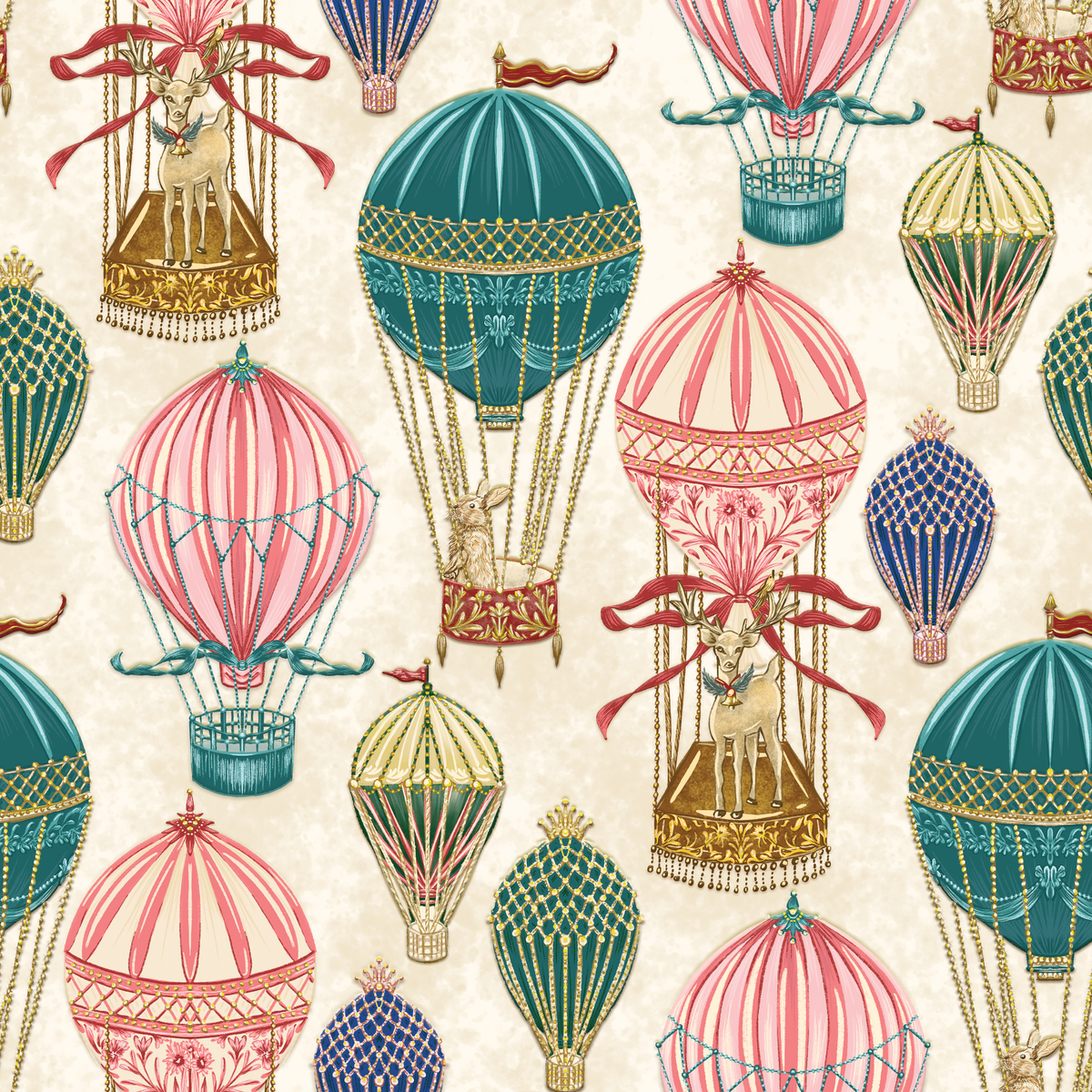 Hot Air Balloons at the Christmas Carnival