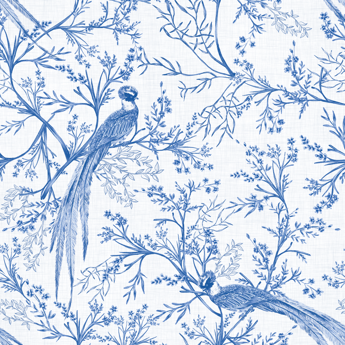 Chinoiserie Bird - Blue