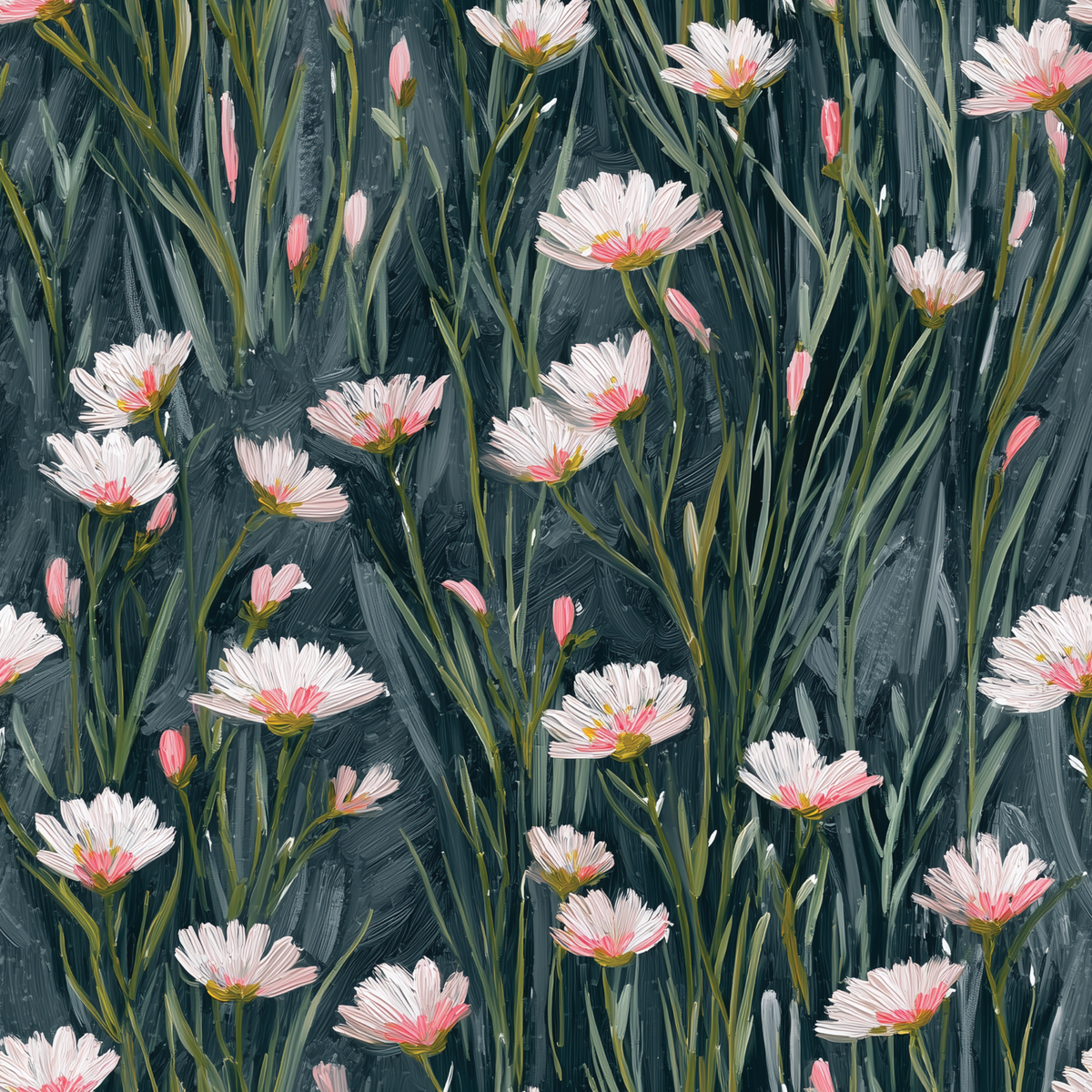 Meadow Flower Oil Painting