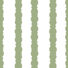  Verona Stripe Wallpaper in Green X Kate Clay