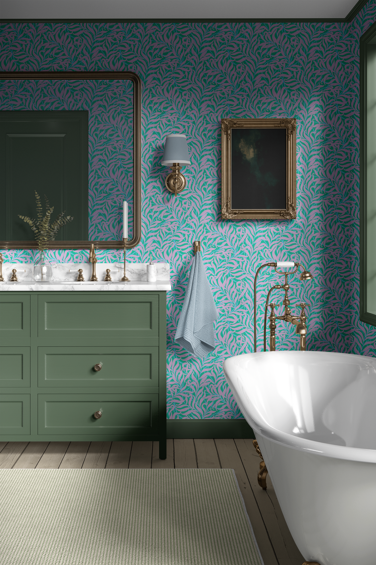 Funky Willow Bough - Aqua