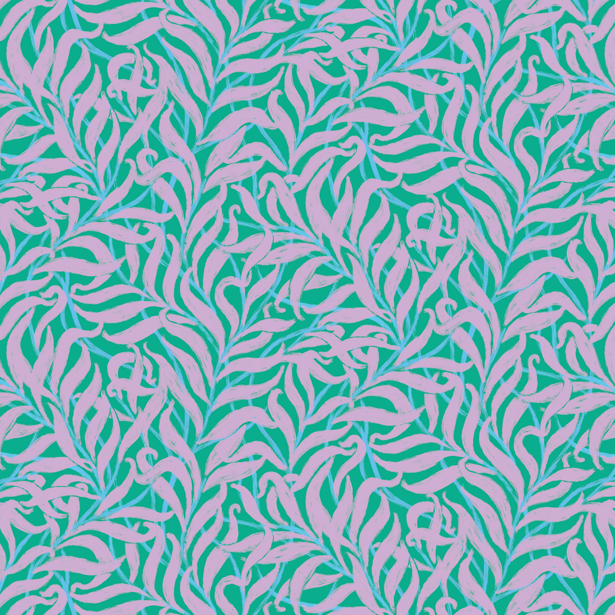 Funky Willow Bough - Aqua