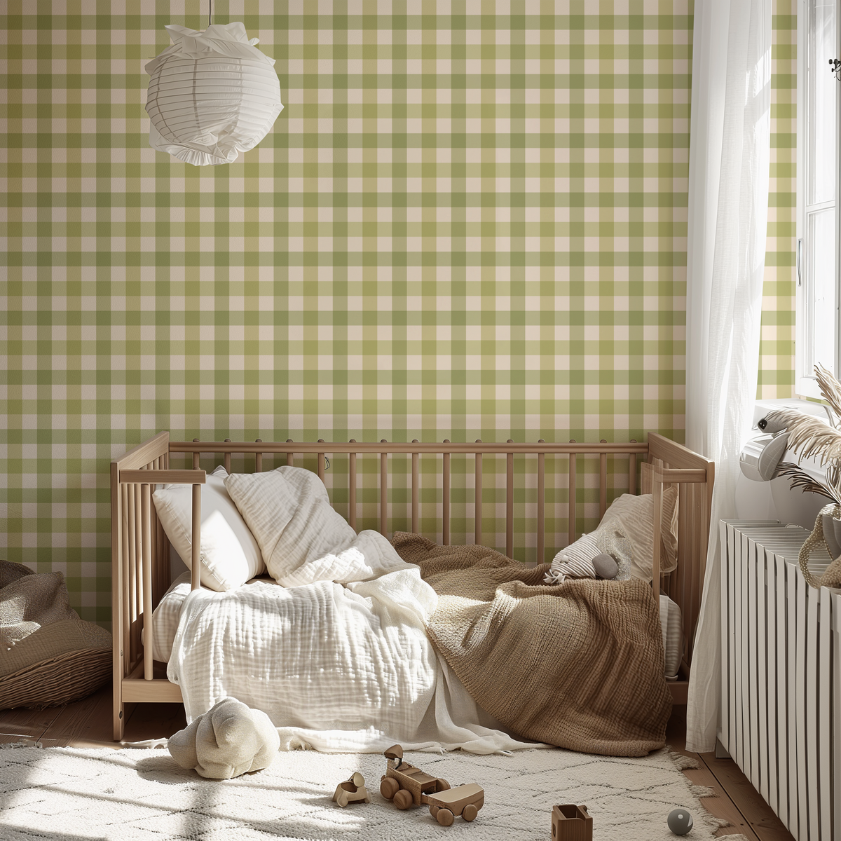 Country Farmhouse Gingham - Green