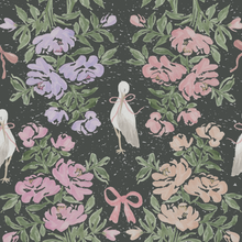  Penelope’s Garden Wallpaper in Black by Sabina Maria