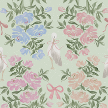  Penelope’s Garden Wallpaper in Green by Sabina Maria