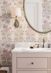 Penelope’s Garden Wallpaper in Pink by Sabina Maria