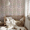 Penelope’s Garden Wallpaper in Pink by Sabina Maria