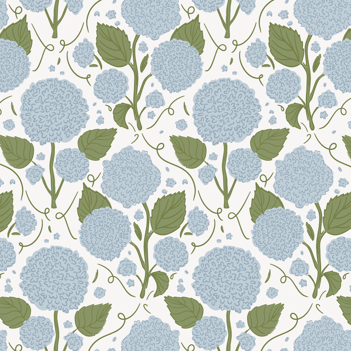 Grandmillennial Hydrangea - Blue