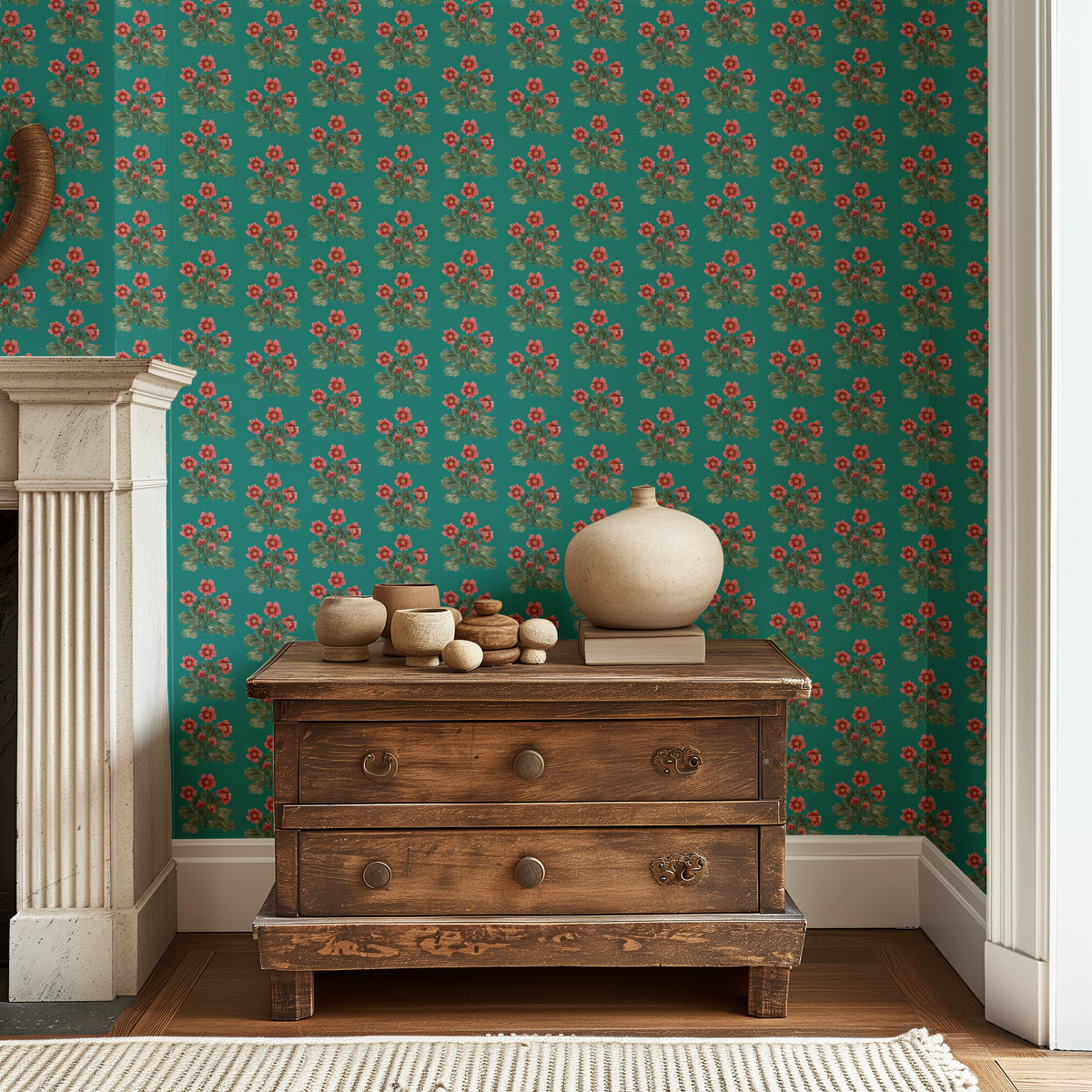 Folk Floral - Green