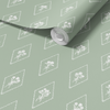 Pemberly Wallpaper in Green X Kate Clay