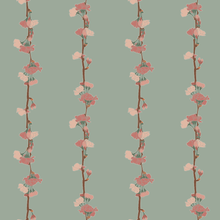  Floral Stripe Wallpaper in Green X Inés Sterlicchio