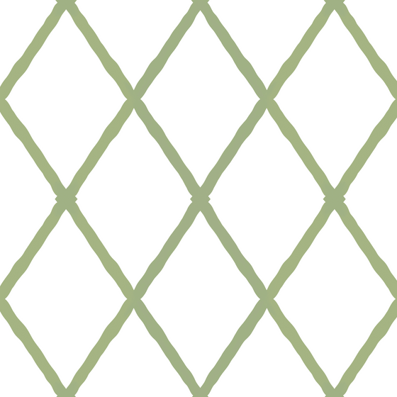 Aria Wallpaper in Green X Kate Clay