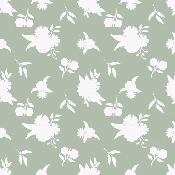 Grace Wallpaper in Green X Kate Clay