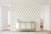 Aria Wallpaper in Green X Kate Clay