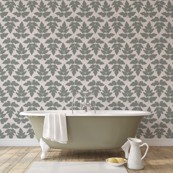 Wild Leaves Wallpaper in Green X Inés Sterlicchio