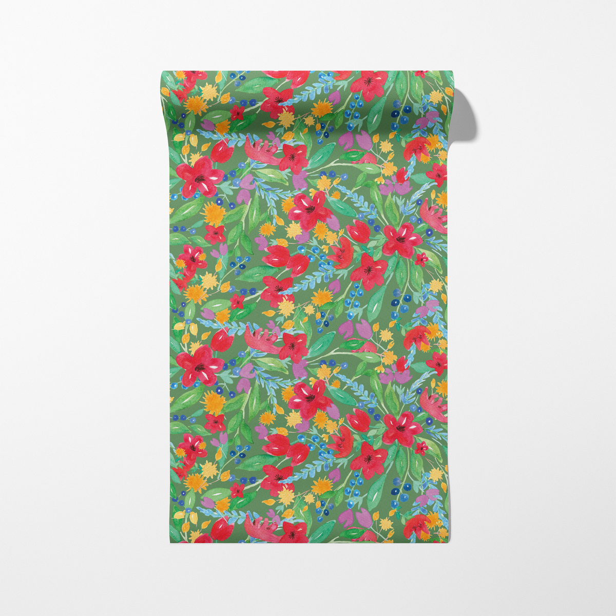 Watercolor Floral - Green
