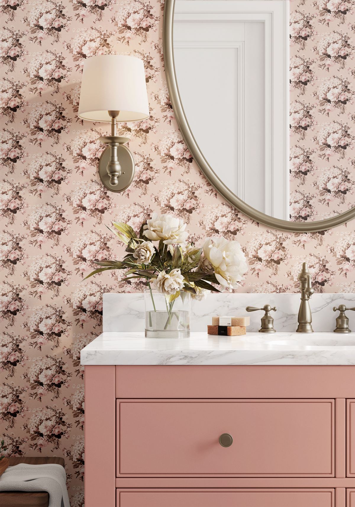 Heritage Roses and Daisies - Mauve