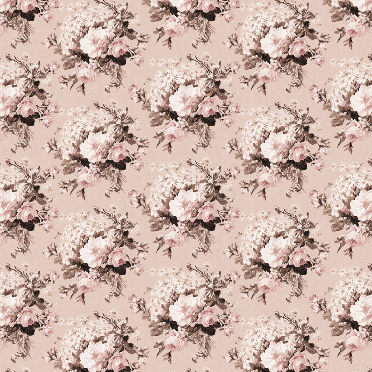 Heritage Roses and Daisies - Mauve