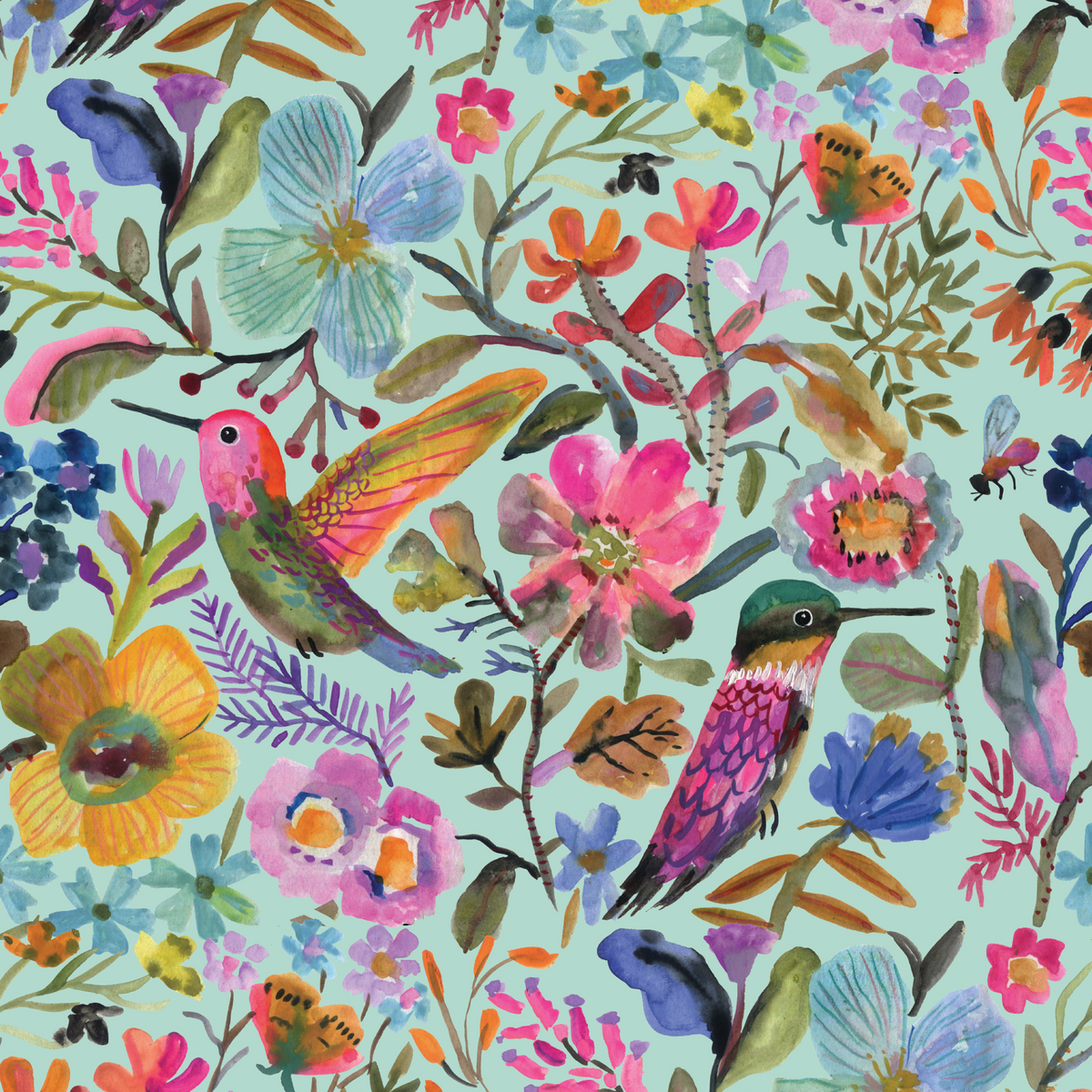 Hummingbirds - Blue