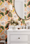 Irises Wallpaper in Peach X Juliana Tipton