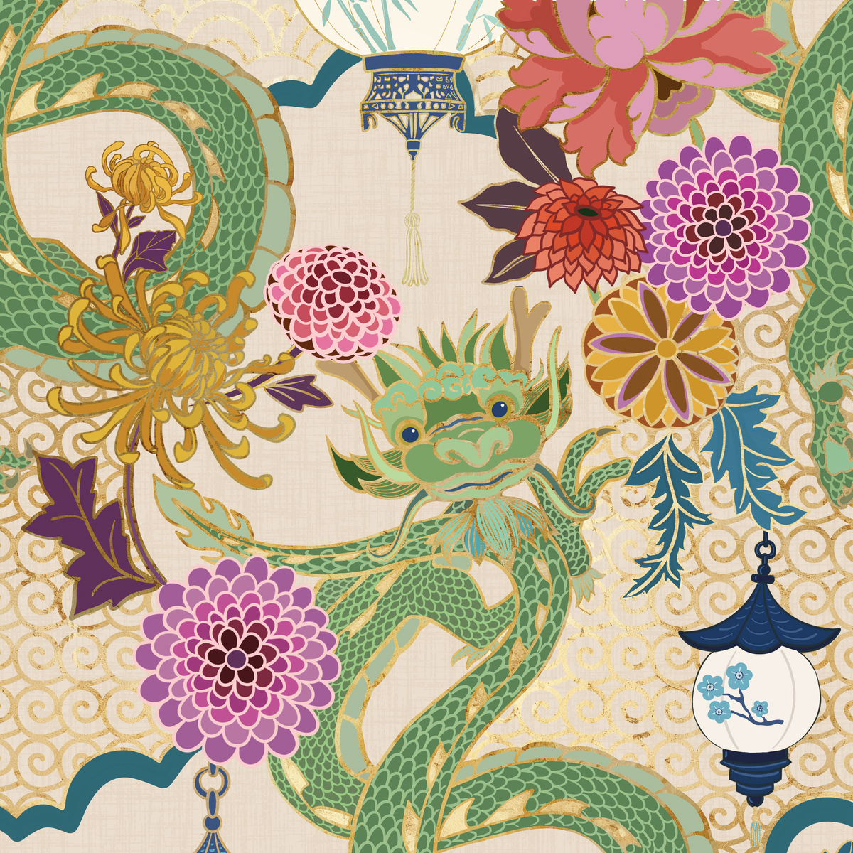 Jade Dragon Pavilion - Cream