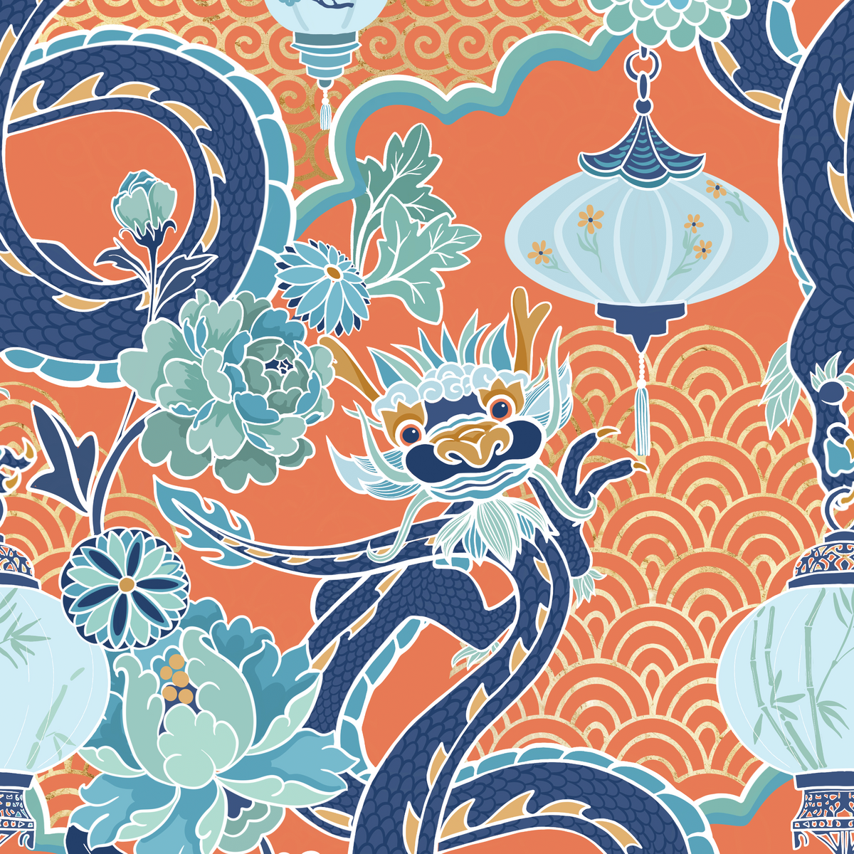 Jade Dragon Pavilion - Orange