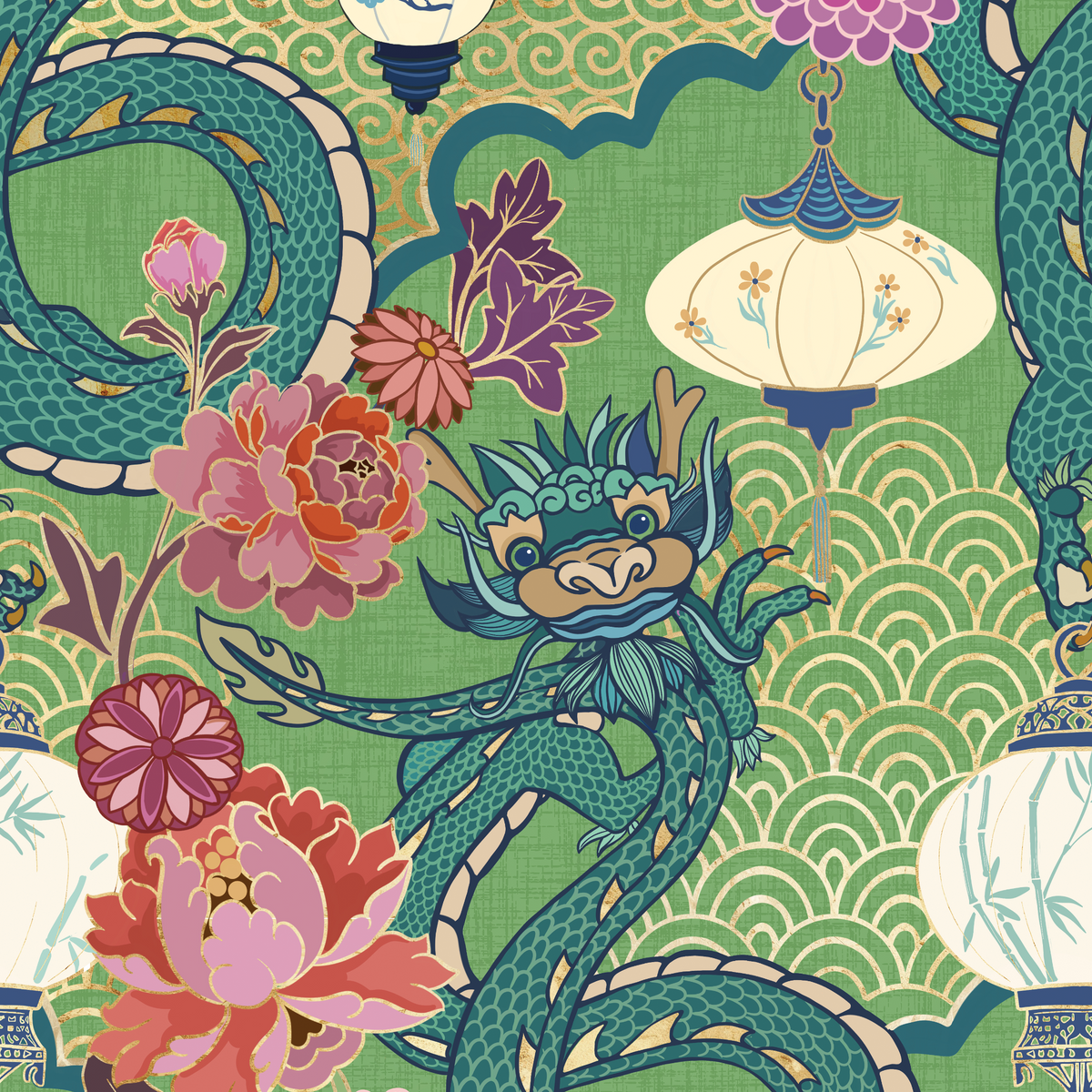 Jade Dragon Pavilion - Green