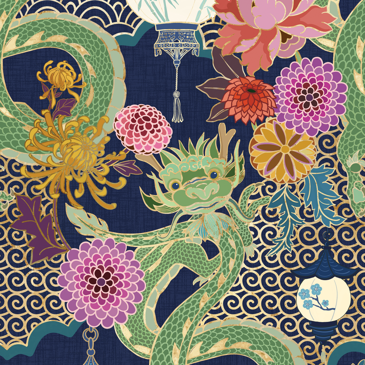 Jade Dragon Pavilion - Navy