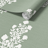 Julieta Floral in Green Linen